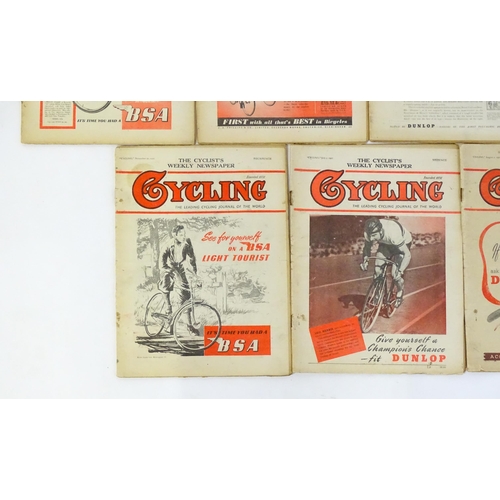 159 - Magazines / Periodicals: A quantity of early 1950s editions of Cycling magazine - 'The Leading Cycli... 