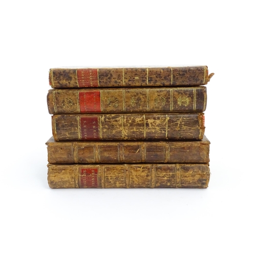 181 - Books: Five assorted books comprising All For Love: or The World Well Lost - A Tragedy, by Mr Dryden... 