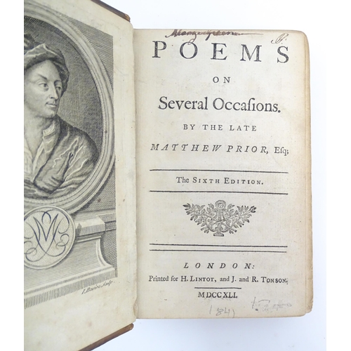 181 - Books: Five assorted books comprising All For Love: or The World Well Lost - A Tragedy, by Mr Dryden... 