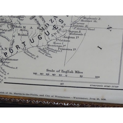 219 - Map: A 20thC map territorial divisions of South Africa before the Boer War, produced as a Supplement... 