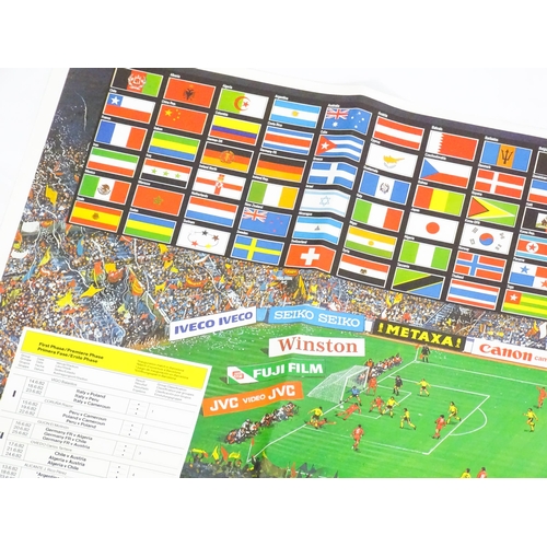 289 - A quantity of 1982 Fifa World Cup football posters, with spaces to plot match scores. Each approx 32... 