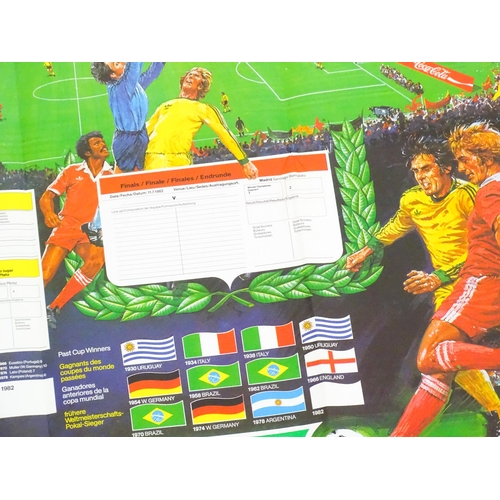 289 - A quantity of 1982 Fifa World Cup football posters, with spaces to plot match scores. Each approx 32... 