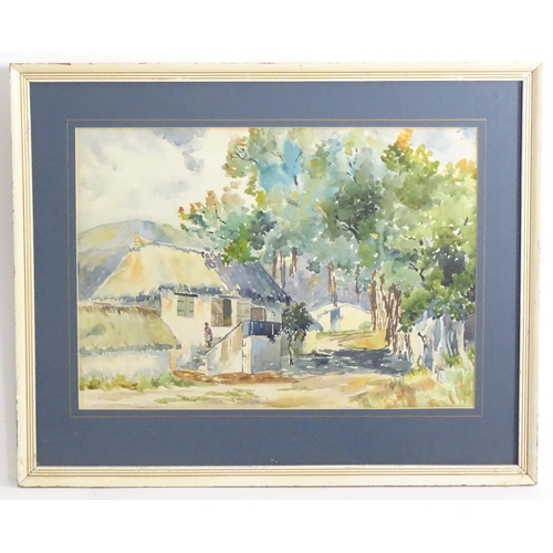 415 - Ann Gibson, 20th century, Watercolour, The Banyan Tree, near Port Louis, Mauritius. Signed lower rig... 