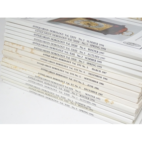 422 - A quantity of Antiquarian Horology magazines, volumes 1986-2000, approx 80 copies.