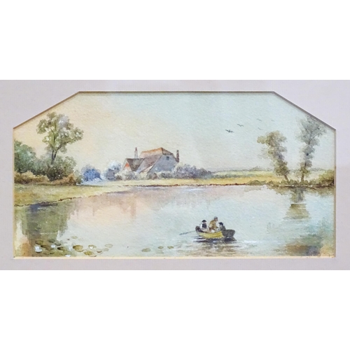 438 - A quantity of assorted 19th century and later watercolours to include a river landscape with windmil... 