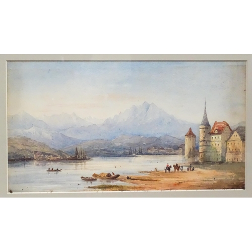 438 - A quantity of assorted 19th century and later watercolours to include a river landscape with windmil... 