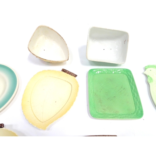 280 - A quantity of assorted ceramics to include Carlton Ware butter dishes and leaf plates, three Susie C... 