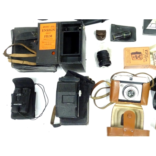 291 - A quantity of assorted cameras and accessories to include Miranda A-X DX 35mm, kodak ek160 instant c... 