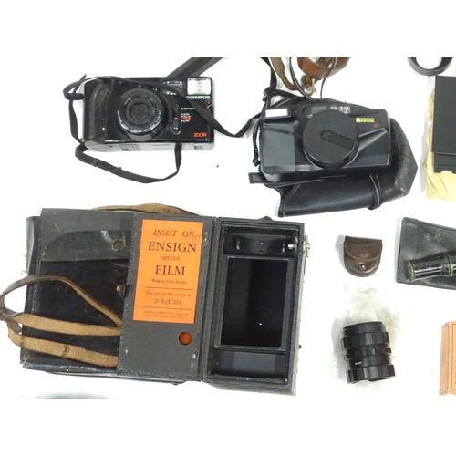 291 - A quantity of assorted cameras and accessories to include Miranda A-X DX 35mm, kodak ek160 instant c... 