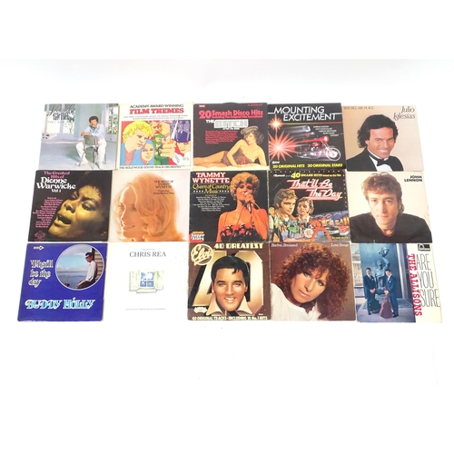 303 - A quantity of 33 rpm vinyl records, LPs including albums and compilations by Tammy Wynette, The Alli... 