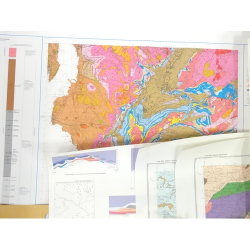 316 - A quantity of 20thC British Geological Survey (Scotland) maps, areas including Irvine , Glasgow , Fa... 