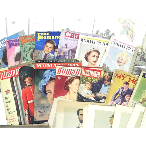 329 - A quantity of assorted early to mid 20thC ephemera, including Cusack's Shading book, The Queen magaz... 