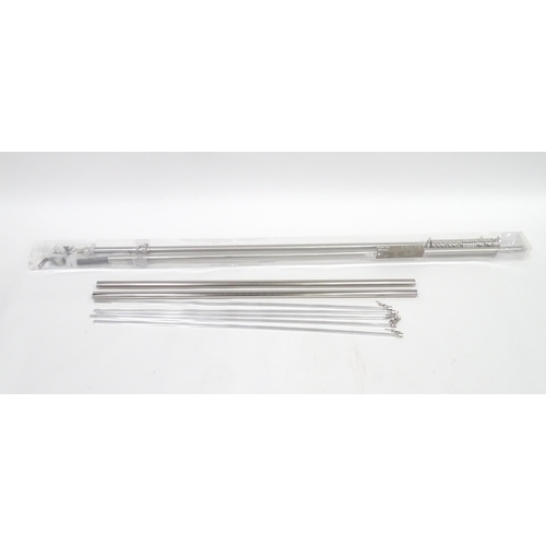 397 - Assorted curtain poles and fittings to include a pole kit 25mm (length 3m)