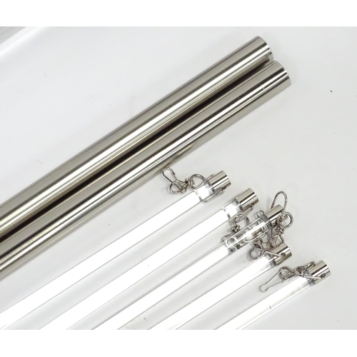 397 - Assorted curtain poles and fittings to include a pole kit 25mm (length 3m)