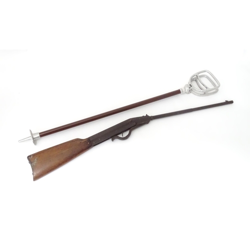 429 - An early 20thC Gem .177 break-action air rifle, the 17 3/4