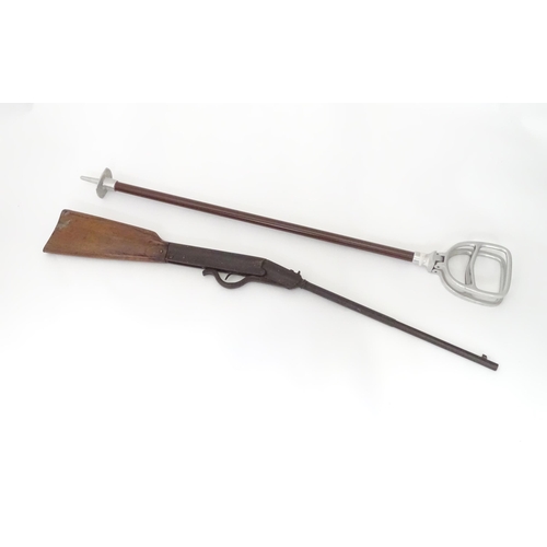 429 - An early 20thC Gem .177 break-action air rifle, the 17 3/4