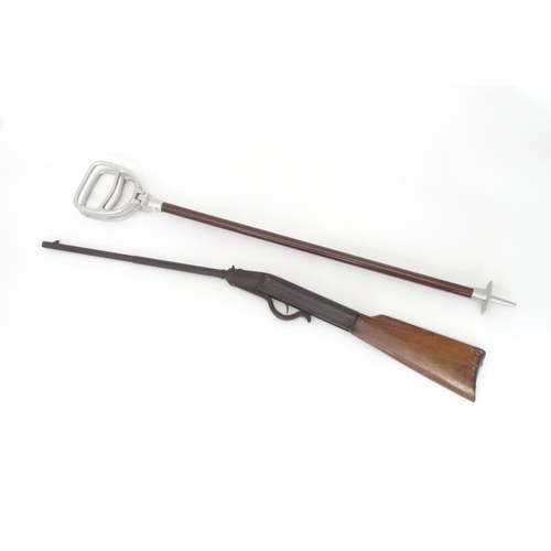 429 - An early 20thC Gem .177 break-action air rifle, the 17 3/4