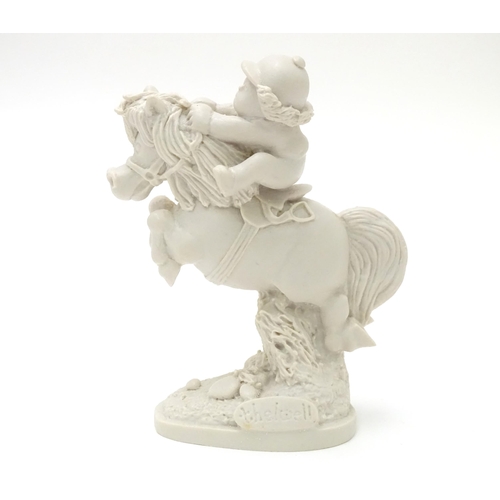 135 - Six unpainted ceramic Thelwell horse models to include Easy Jump First, Party Time, Four Faults, Poi... 