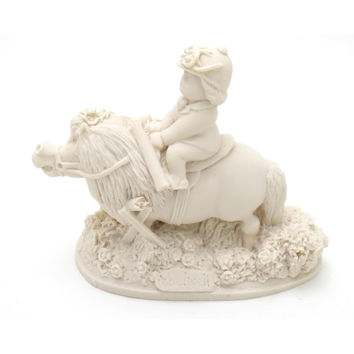 135 - Six unpainted ceramic Thelwell horse models to include Easy Jump First, Party Time, Four Faults, Poi... 