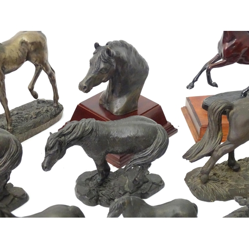 147 - A quantity of Heredities etc. cast model animals to include Welsh Pony, Fell Pony, Shetland Mare, Da... 