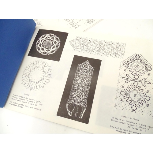 202 - A quantity of assorted lace patterns / guides / books etc. to include The Lacemakers' Circle Pattern... 