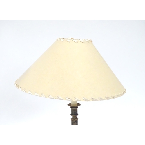 238 - Two modern table lamps with shades, the largest approx. 28 1/2