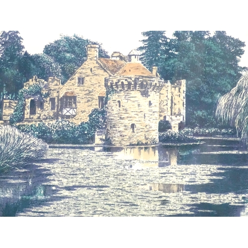 252 - Five assorted signed / limited edition prints to include Scotney Castle by Alex Packham, an etching ... 