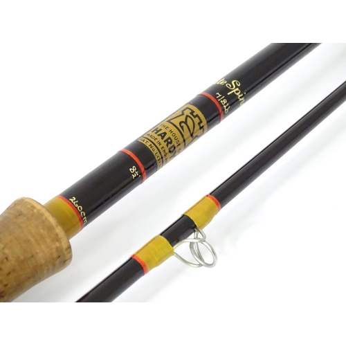 290 - Fishing : a c1970s Hardy's 8 1/2' two-piece 'Fibalite Spinning' rod, with Hardy's cloth case.