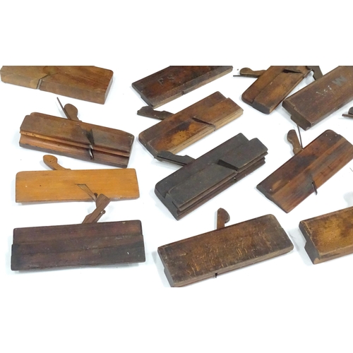 294 - A quantity of Carpentry / Woodworking moulding and rebate planes , variously marked and including ex... 