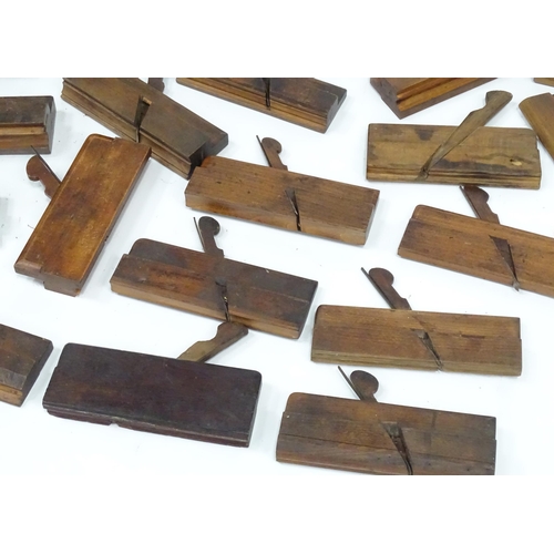 294 - A quantity of Carpentry / Woodworking moulding and rebate planes , variously marked and including ex... 