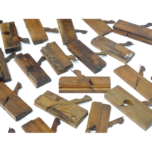 294 - A quantity of Carpentry / Woodworking moulding and rebate planes , variously marked and including ex... 