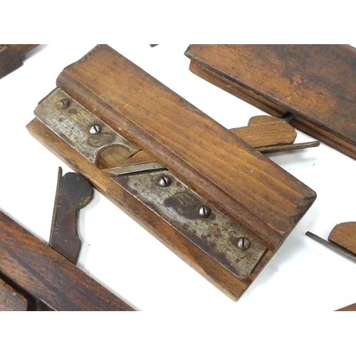 294 - A quantity of Carpentry / Woodworking moulding and rebate planes , variously marked and including ex... 