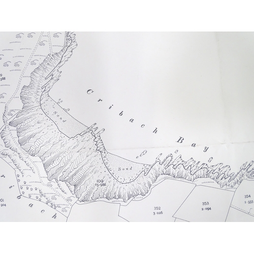 311 - A quantity of early 20thC 1:2500 Ordnance Survey maps, area of Aberporth , Cardigan (Ceredigion), Wa... 