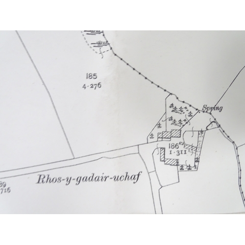 311 - A quantity of early 20thC 1:2500 Ordnance Survey maps, area of Aberporth , Cardigan (Ceredigion), Wa... 