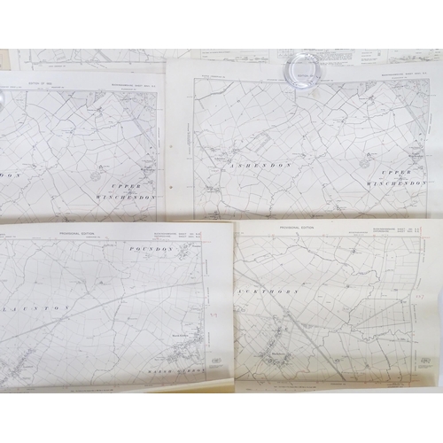 312 - A quantity of 20thC British Geographical Survey maps including photographic reprints, areas includin... 