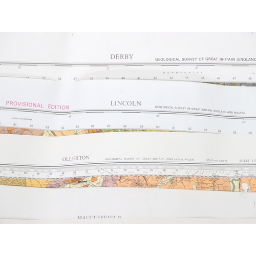 312 - A quantity of 20thC British Geographical Survey maps including photographic reprints, areas includin... 