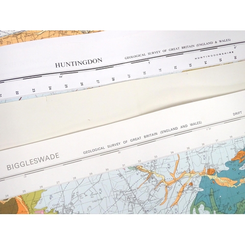 312 - A quantity of 20thC British Geographical Survey maps including photographic reprints, areas includin... 