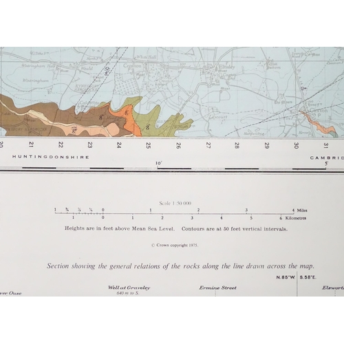 312 - A quantity of 20thC British Geographical Survey maps including photographic reprints, areas includin... 