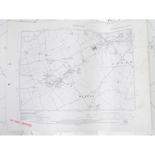 320 - Buckinghamshire local interest : a quantity of 20thC 1 : 25,000 Ordnance Survey maps, locations incl... 