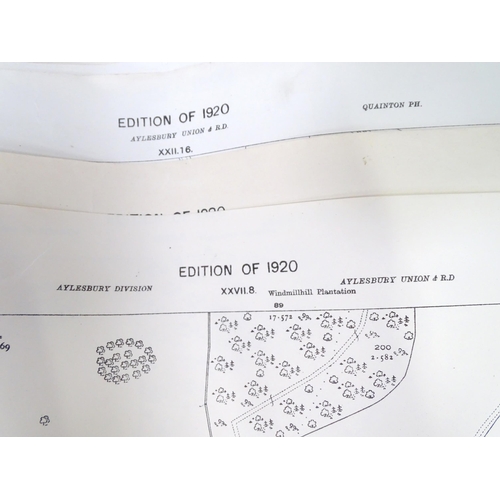 320 - Buckinghamshire local interest : a quantity of 20thC 1 : 25,000 Ordnance Survey maps, locations incl... 