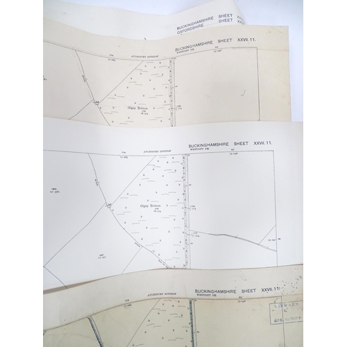 320 - Buckinghamshire local interest : a quantity of 20thC 1 : 25,000 Ordnance Survey maps, locations incl... 