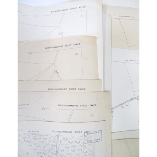 320 - Buckinghamshire local interest : a quantity of 20thC 1 : 25,000 Ordnance Survey maps, locations incl... 