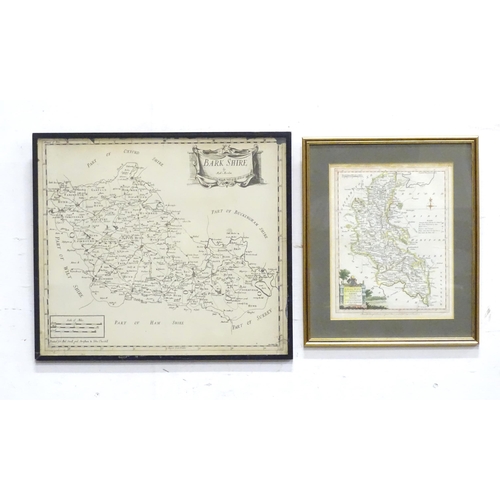 480 - Two 20thC engraved maps to include a map of Buckinghamshire after John Ellis, and a map of Berkshire... 