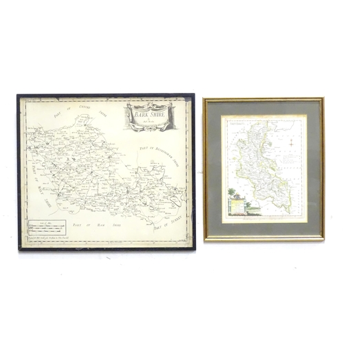 480 - Two 20thC engraved maps to include a map of Buckinghamshire after John Ellis, and a map of Berkshire... 