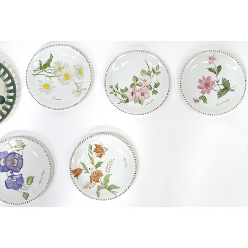 184 - A quantity of Continental dessert wares with hand painted fruit / flower detail by Eileen Lucraft to... 