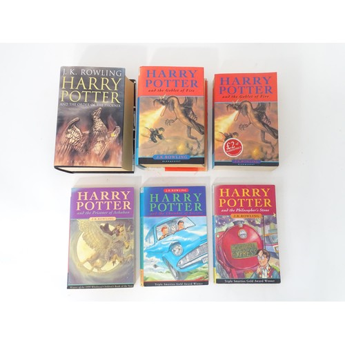 399 - Books: Six Harry Potter books, comprising Harry Potter and the Philosopher's Stone, Harry Potter and... 