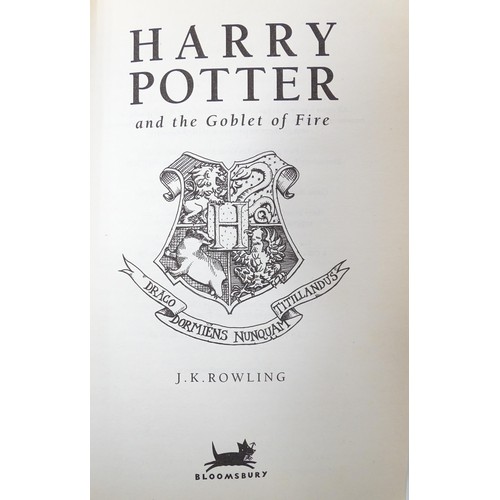 399 - Books: Six Harry Potter books, comprising Harry Potter and the Philosopher's Stone, Harry Potter and... 