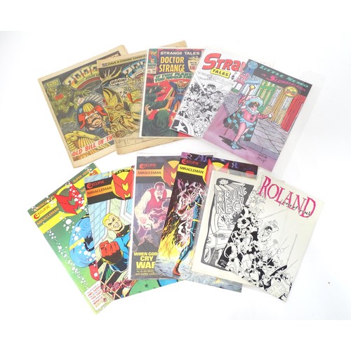 400 - Comics: A quantity of assorted comics to include Eclipse Miracleman no. 1, 2, 4 & 5, Little Nemo in ... 