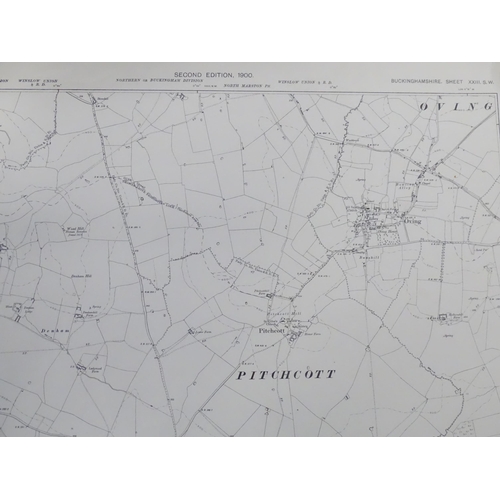 317 - Buckinghamshire local interest : a quantity of early 20thC Ordinance Survey 6