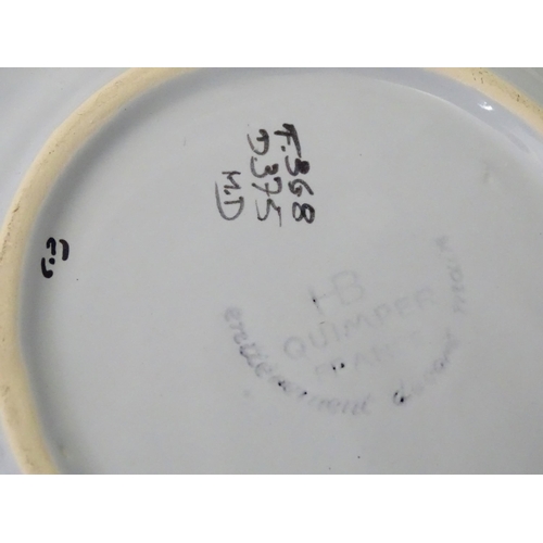 361 - A quantity of plates to include a Wedgwood limited edition plate in the Tulip pattern designed by Cl... 